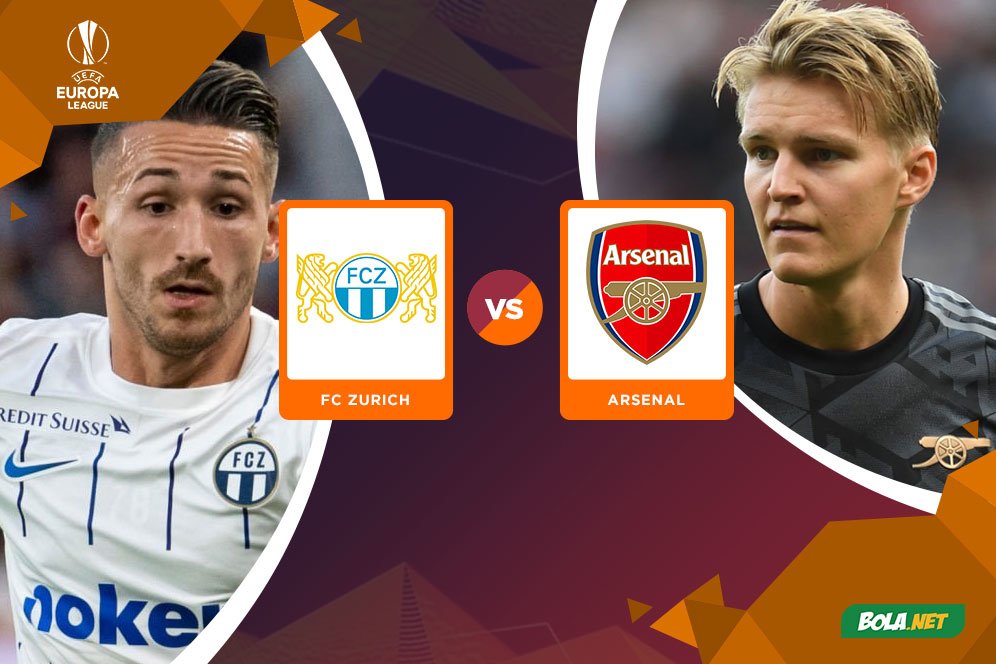 Live Streaming Liga Europa di Vidio: FC Zurich vs Arsenal 8 September 2022