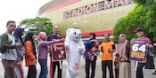 Seru! La'eeb Maskot Piala Dunia 2022 Olahraga di Stadion Manahan Solo