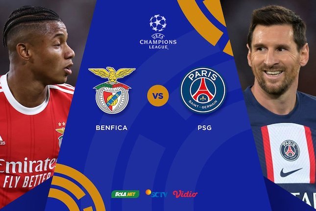 Live Streaming Liga Champions di Vidio: Benfica vs PSG Hari Ini, 6 Oktober 2022