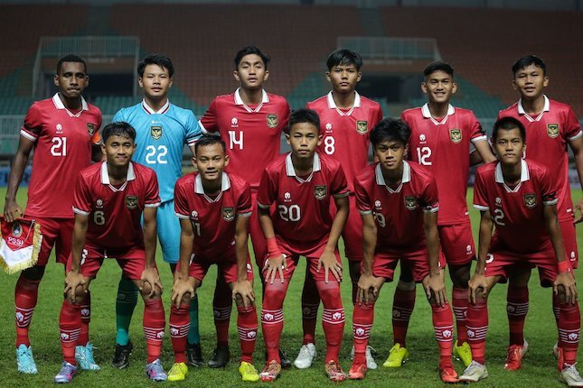 Skuat Timnas Indonesia U-17 di Kualifikasi Piala Asia U-17 2023 (c) Bola.net/Bagaskara Lazuardi