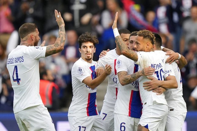 Perkiraan Susunan Pemain Selebrasi pemain-pemain PSG (c) AP Photo