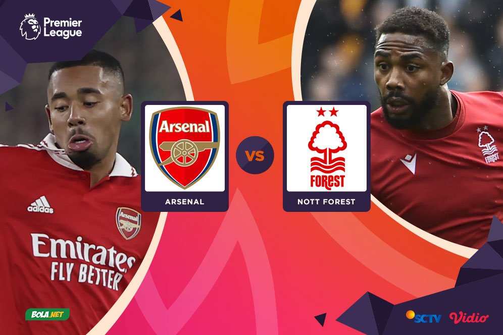 Live Streaming Premier League di Vidio: Arsenal vs Nottingham Forest, Minggu 30 Oktober 2022