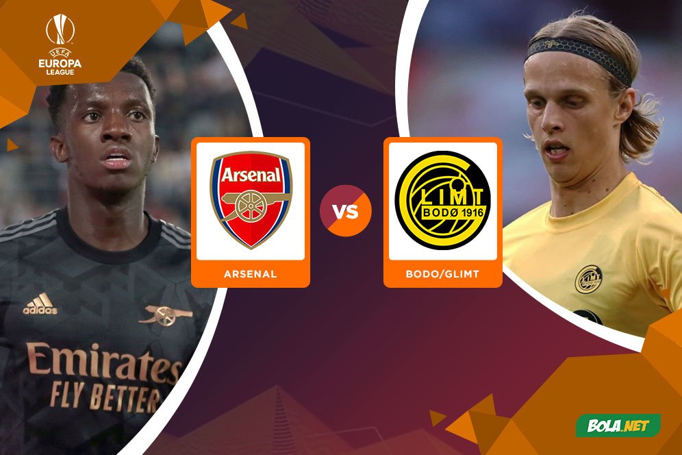 Link Streaming Liga Europa di Vidio: Arsenal vs Bodo/Glimt, 7 Oktober 2022