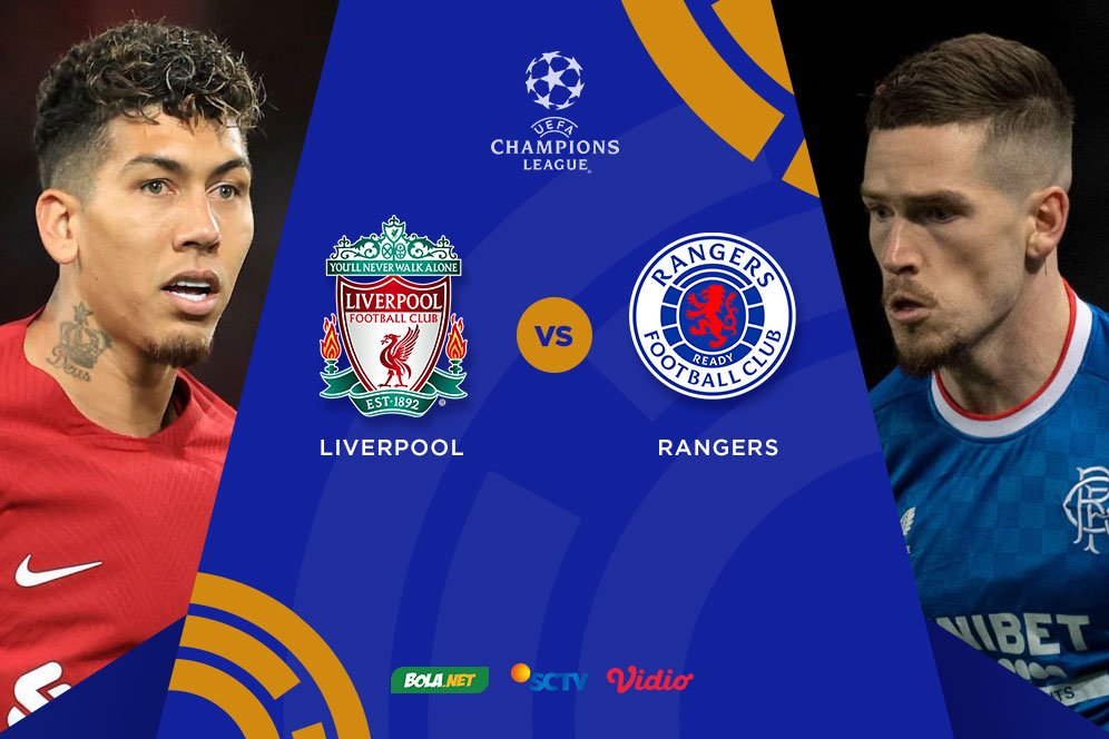 Live Streaming Liga Champions di Vidio: Liverpool vs Rangers Hari Ini, 5 Oktober 2022