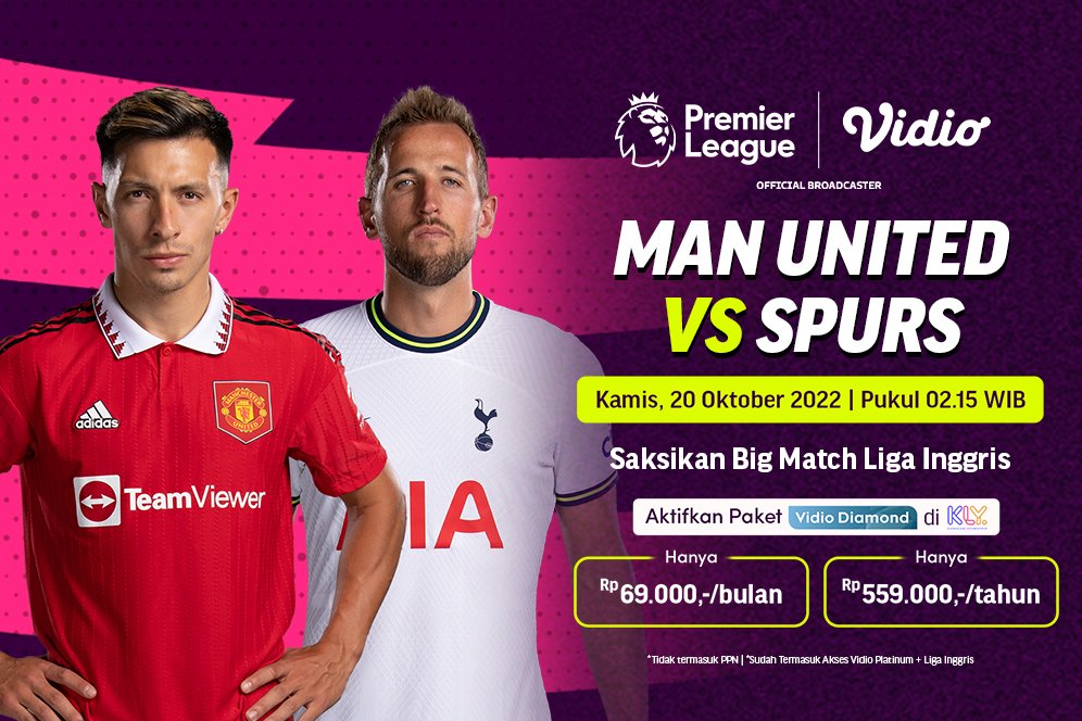 Fakta-fakta Menarik Jelang Duel MU vs Tottenham yang Tayang di Vidio