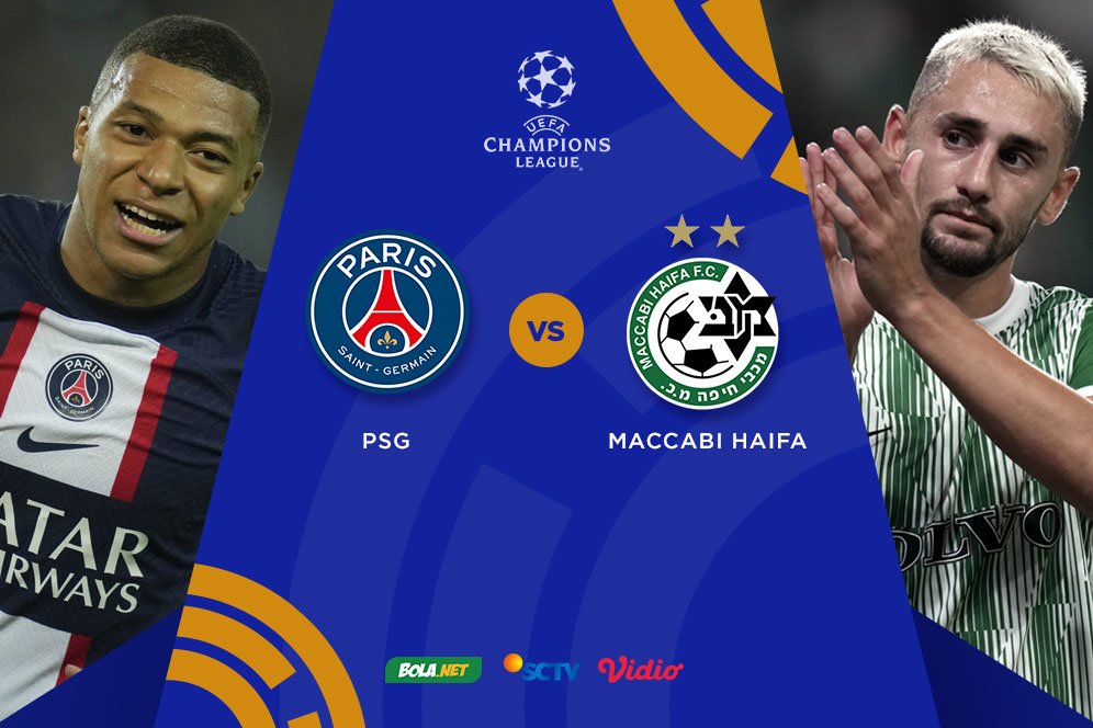 Live Streaming Liga Champions di Vidio: PSG vs Maccabi Haifa Hari Ini, Rabu 26 Oktober 2022