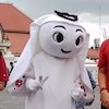 Asyik! Begini Keseruan La'eeb, Si Maskot Piala Dunia 2022 Saat Kunjungi Yogyakarta