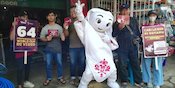 La'eeb Maskot Piala Dunia 2022 Nikmati Weekend dengan Keliling Pasar di Sidoarjo, Cimahi, dan Bogor