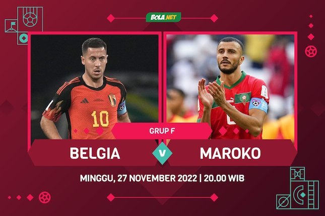 Link Streaming Piala Dunia 2022: Belgia vs Maroko 27 November 2022