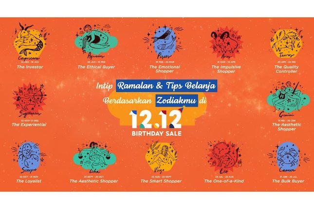 Gaya Belanja Sesuai Zodiak Kamu Seperti Apa? Intip Ramalannya Bersama Canti Widyadhari di Shopee 12.12 Birthday Sale! Gaya Belanja Sesuai Zodiak Kamu Seperti Apa? Intip Ramalannya Bersama Canti Widyadhari di Shopee 12.12 Birthday Sale!