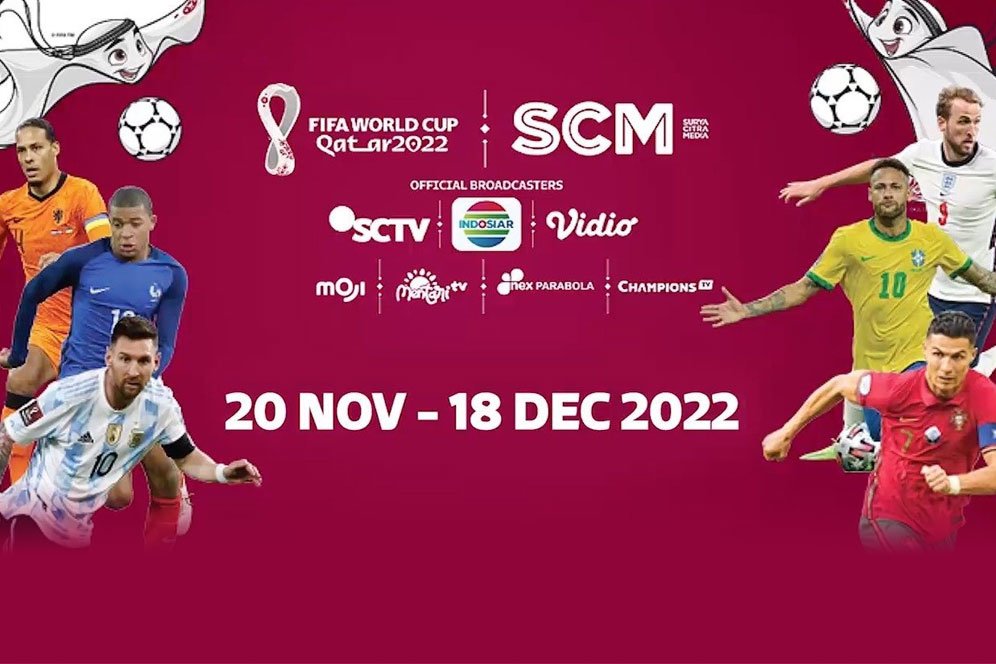 Jadwal Siaran Langsung TV Piala Dunia 2022 - SCTV, Indosiar, Moji, Vidio, Mentari TV, dan NEX Parabola