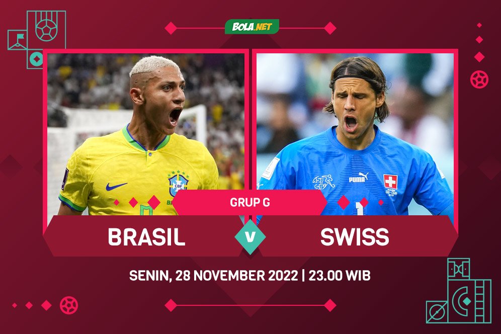 Brasil vs Swiss: Samba Belum Pernah Menang Lawan Rossocrociati di Piala Dunia Brasil vs Swiss: Samba Belum Pernah Menang Lawan Rossocrociati di Piala Dunia