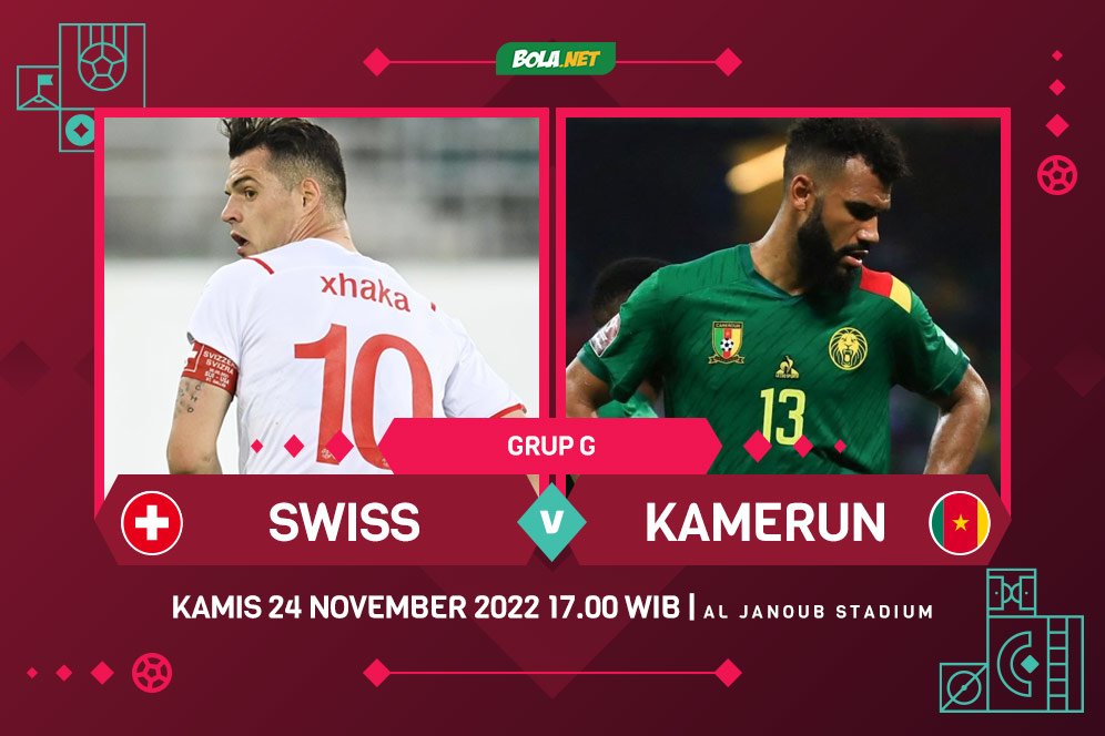 Prediksi Piala Dunia: Swiss vs Kamerun 24 November 2022