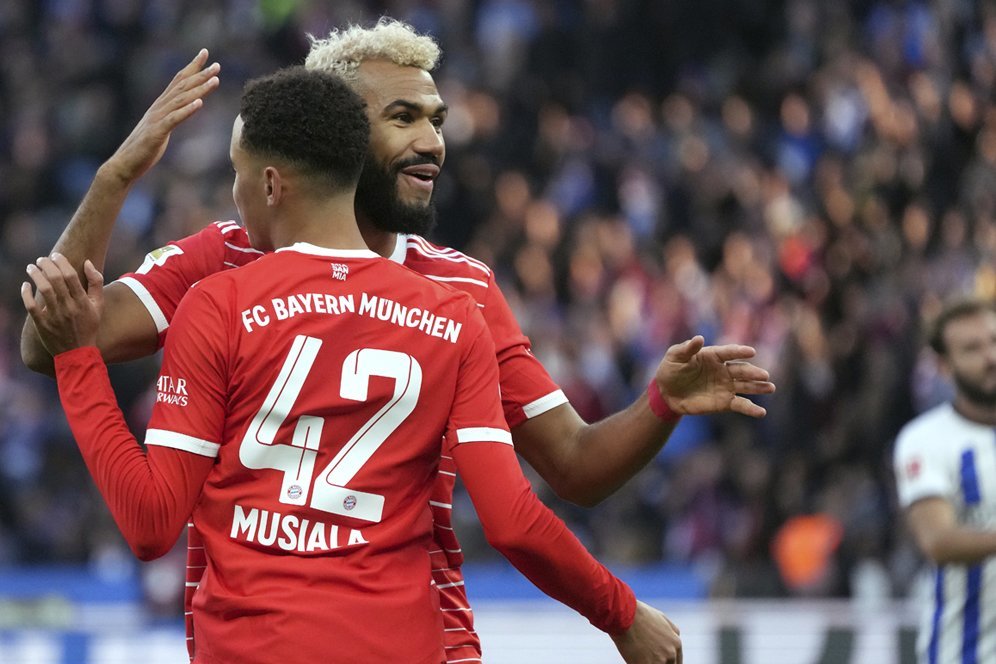 Choupo-Moting Brace! Bayern Munchen Bungkam Herta Berlin dan Rebut Puncak Klasemen