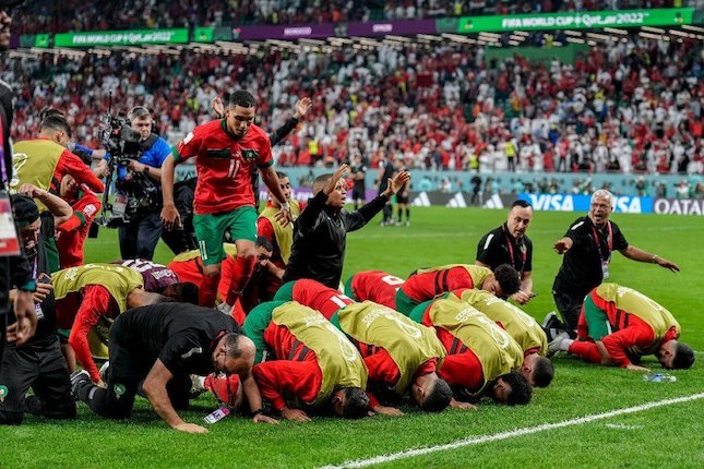 Maroko Sujud Syukur Usai Tendang Spanyol dari Piala Dunia 2022: Alhamdulillah, MasyaAllah!