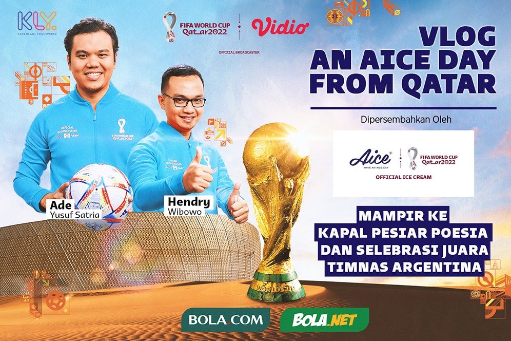 VIDEO Piala Dunia 2022: Mengintip Kapal Pesiar Poesia di Qatar dan Selebrasi Juara Timnas Argentina VIDEO Piala Dunia 2022: Mengintip Kapal Pesiar Poesia di Qatar dan Selebrasi Juara Timnas Argentina