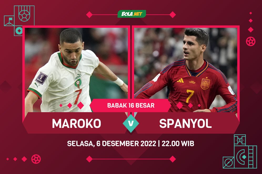 Link Live Streaming Piala Dunia 2022: Maroko vs Spanyol 6 Desember 2022 Link Live Streaming Piala Dunia 2022: Maroko vs Spanyol 6 Desember 2022