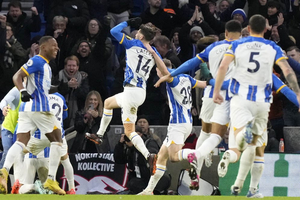 Hasil Brighton vs Liverpool: Skor 3-0