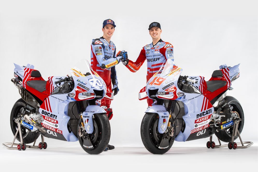 Foto: Gresini Racing Pamer Corak Baru Motor MotoGP 2023 Bareng Alex Marquez-Fabio Diggia