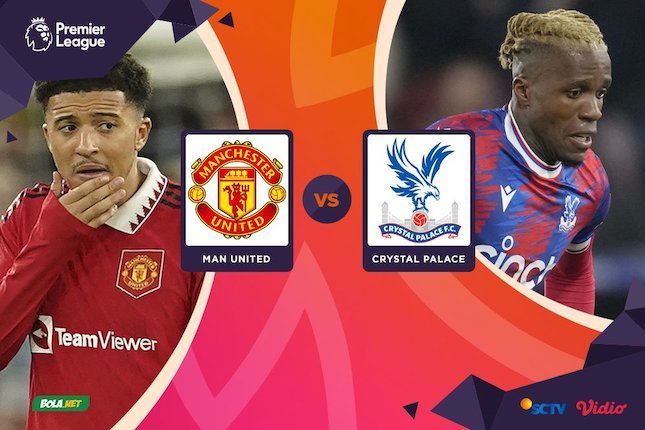 Link Live Streaming Manchester United vs Crystal Palace, Sabtu 4 Februari 2023