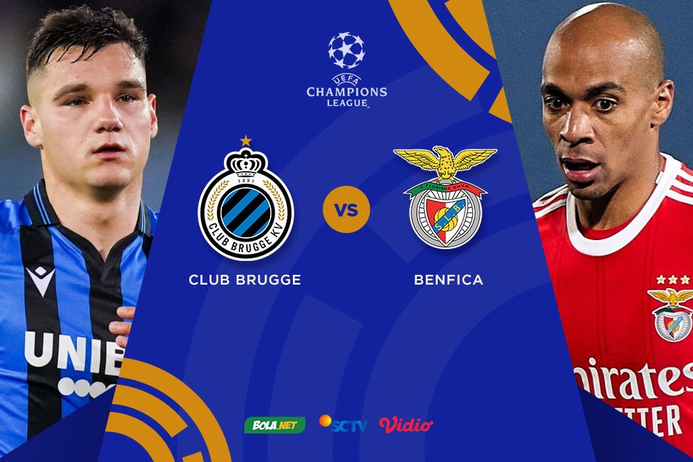 Nonton Live Streaming Liga Champions Club Brugge vs Benfica Hari Ini, 16 Februari 2023