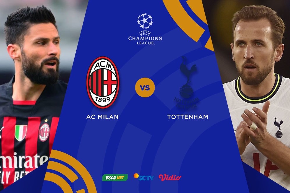 Jadwal dan Link Streaming Liga Champions AC Milan vs Tottenham di Vidio Hari Ini, 15 Februari 2023