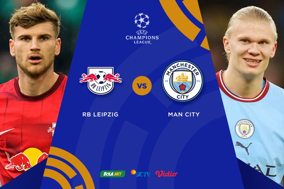 Jadwal Liga Champions: RB Leipzig vs Manchester City, Kamis 23 Februari 2023