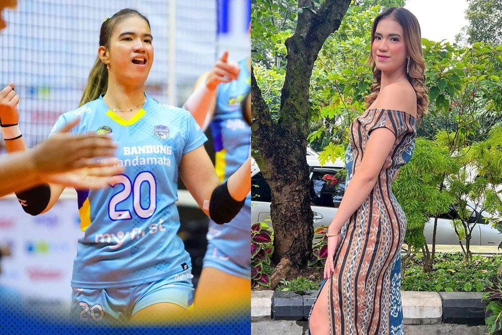 Galeri Foto: Shella Bernadetha, Pevoli Cantik Andalan Bandung BJB Tandamata di Proliga 2023