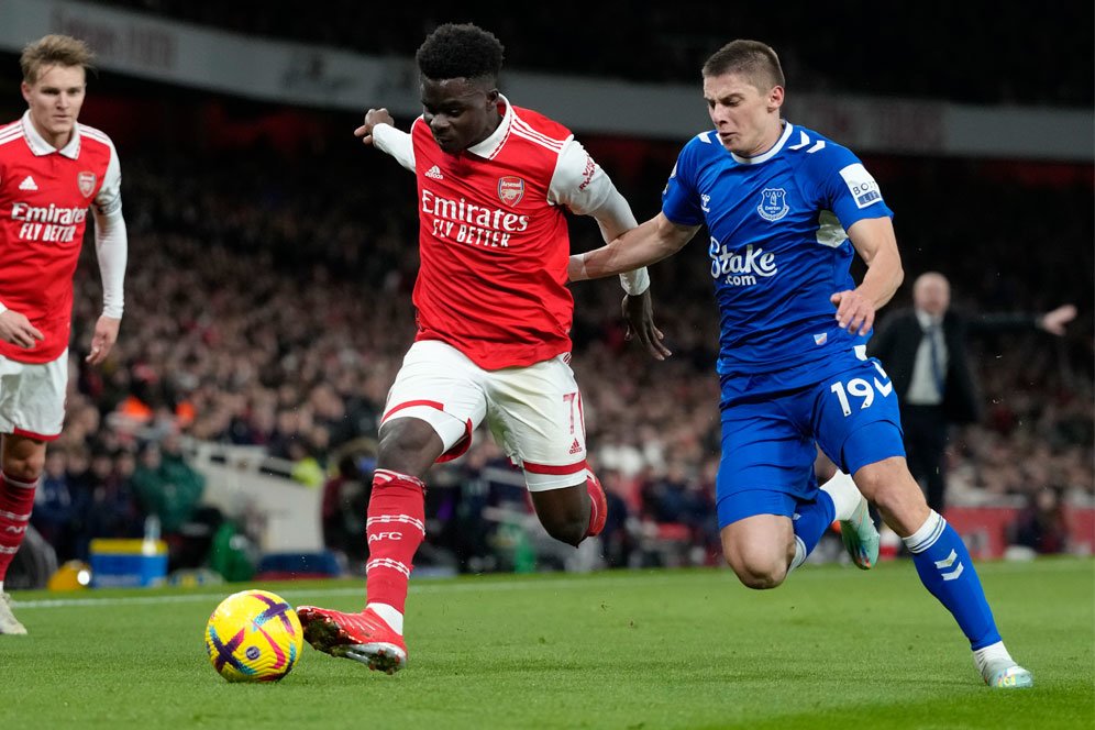 Hasil Arsenal vs Everton: Skor 4-0