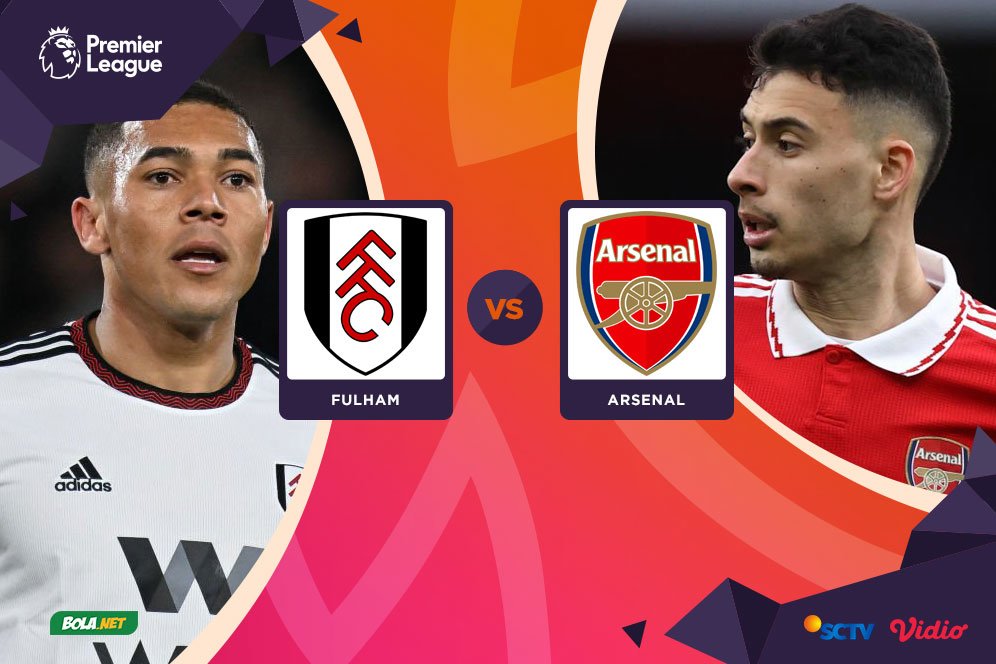 Live Straming Fulham vs Arsenal di Vidio Hari Ini, Minggu 12 Maret 2023