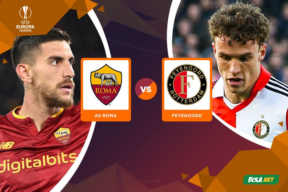 Live Streaming Liga Europa AS Roma vs Feyenoord Hari ini, 21 April 2023