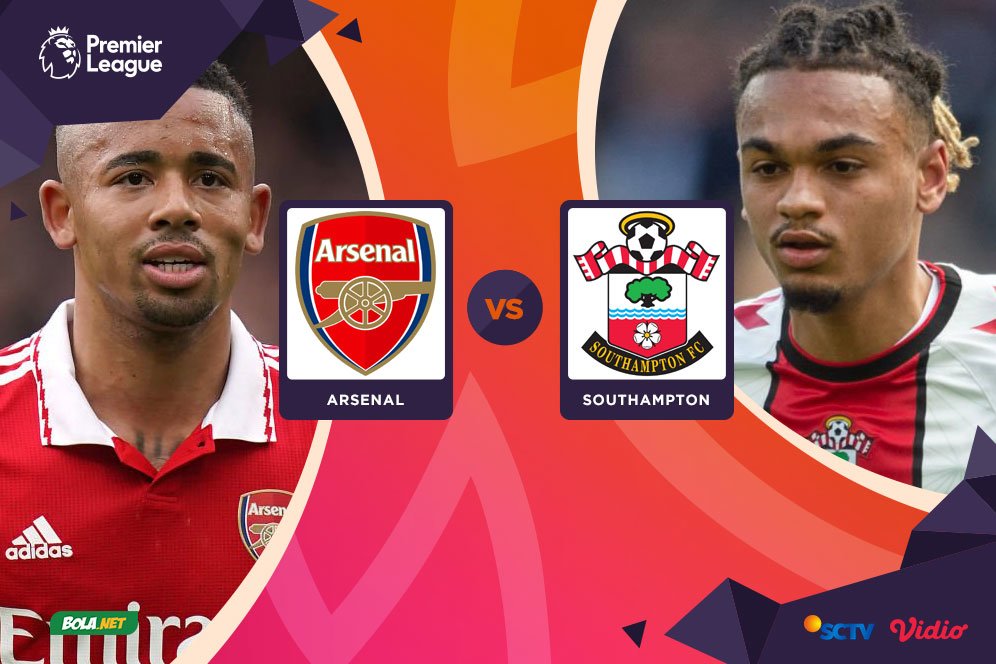 Live Streaming Premier League di Vidio: Arsenal vs Southampton Hari Ini, 22 April 2023