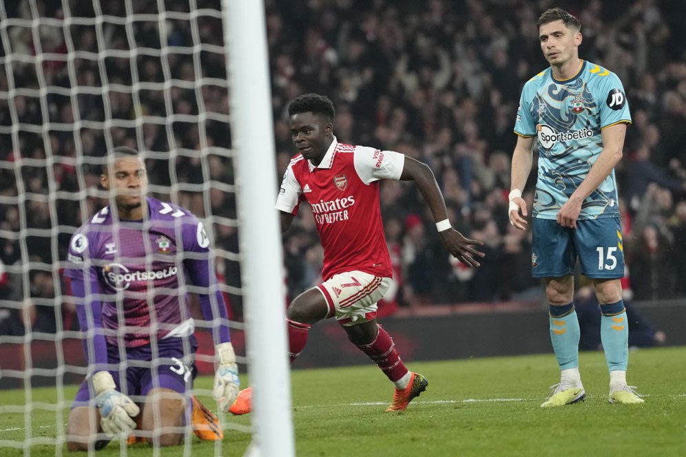 Tonton Lagi Gol Bukayo Saka yang Selamatkan Arsenal dari Kekalahan atas Southampton