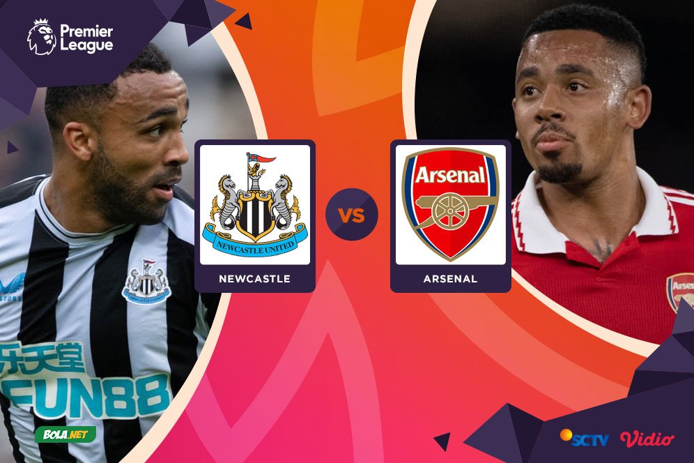 Link Siaran Live Streaming Premier League Newcastle vs Arsenal di Champions TV 5 dan Vidio