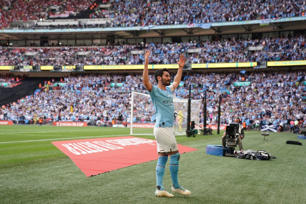 Jebol Gawang MU, Ilkay Gundogan Pecahkan Rekor Gol Tercepat di Final FA Cup