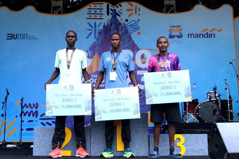 Sukses Besar, Pelari Asal Kenya Mendominasi Mandiri Jogja Marathon 2023