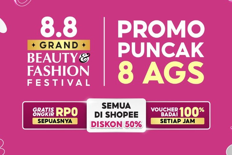 Saatnya Miliki Produk Fashion Timeless dengan Promo Menarik pada Puncak Kampanye Shopee 8.8 Grand Beauty & Fashion Sale!