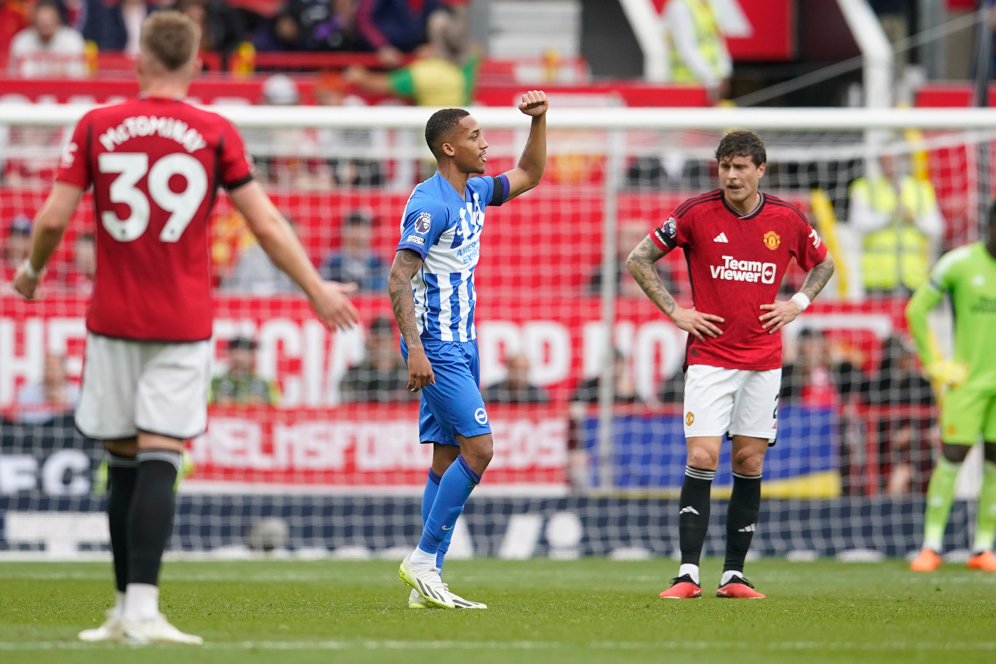 Hasil Manchester United vs Brighton: Skor 1-3