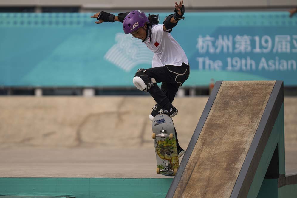 Keren Banget! Masih 13 Tahun, Skateboarder Putri China Sabet Medali Emas Asian Games 2023