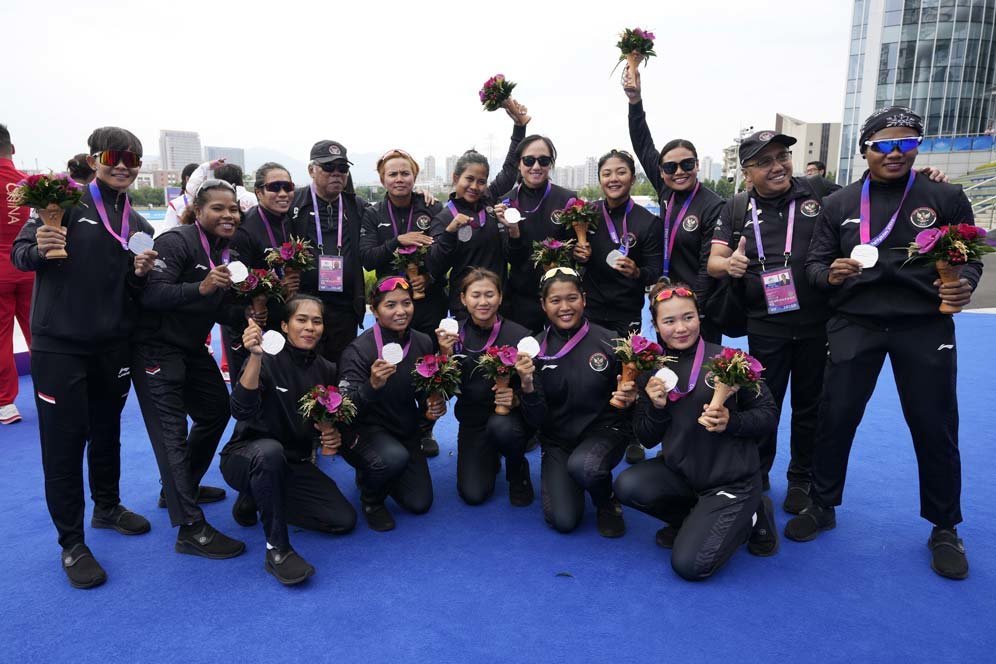 Takluk di Tangan China, Tim Perahu Naga Indonesia Tambah 2 Perak di Asian Games 2023