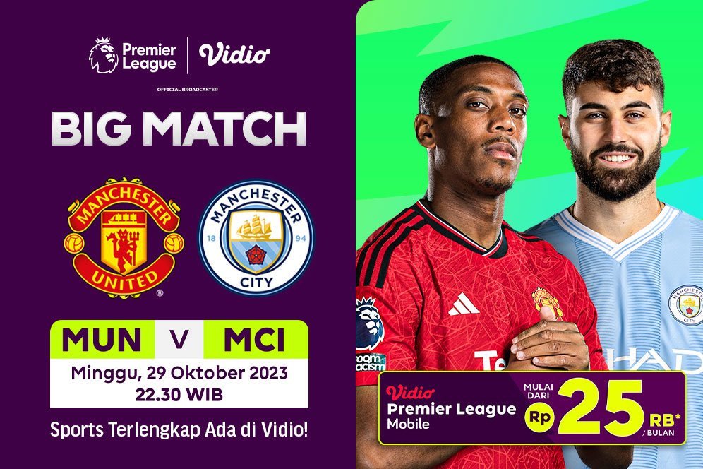 Link Live Streaming Manchester United Vs Manchester City di Vidio, 29 Oktober 2023 Link Live Streaming Manchester United Vs Manchester City di Vidio, 29 Oktober 2023