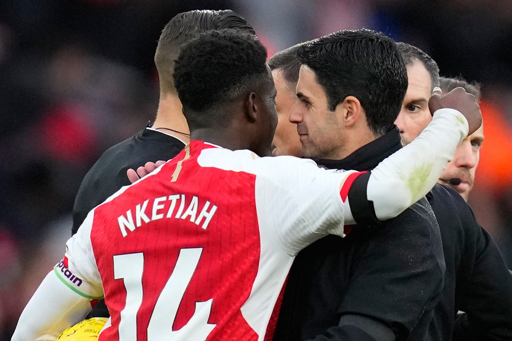 Mikel Arteta Puji Habis Eddie Nketiah Usai Cetak Hattrick ke Gawang Sheffield United