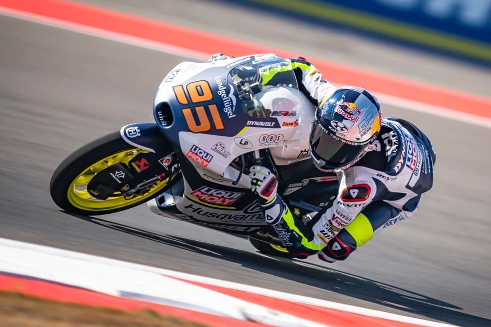 Hasil Kualifikasi Moto3 Valencia: Duet Husqvarna Berkuasa, Collin Veijer Raih Pole