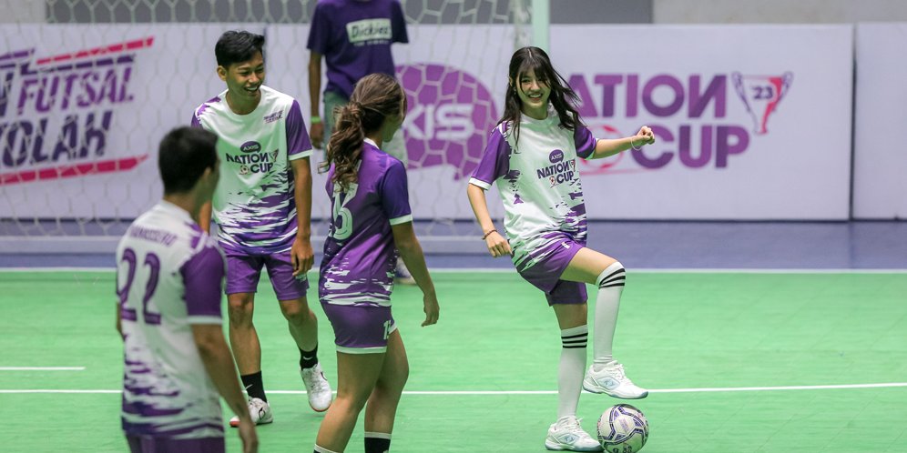 Vonzy di sesi fun match grand final AXIS Nation Cup 2023, Minggu (15/10/2023). (c) Bola.com/M Iqbal Ichsan