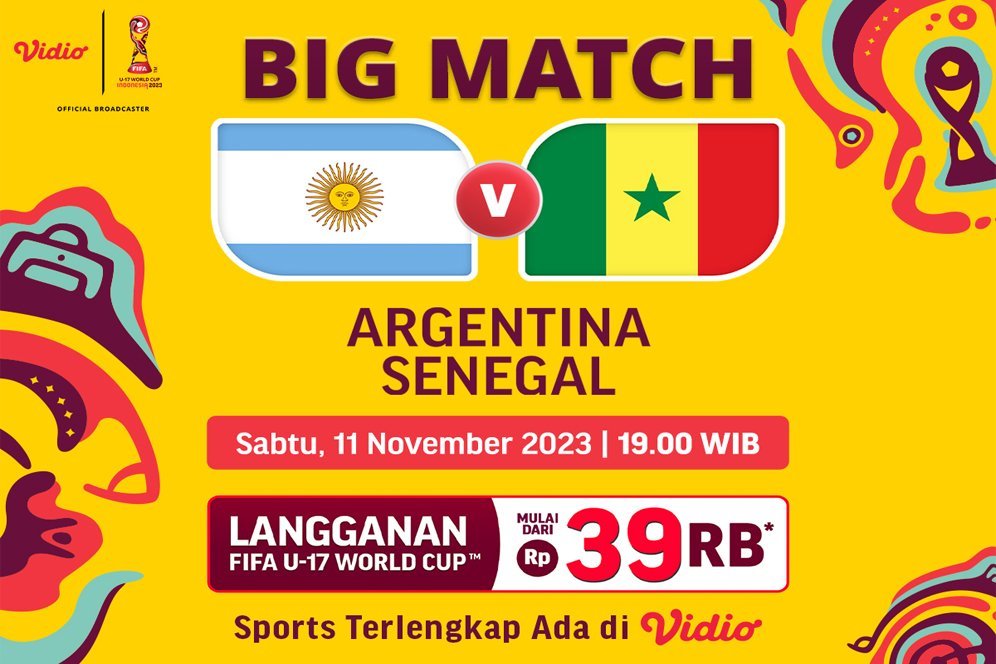 Link Live Streaming Piala Dunia U-17: Argentina Vs Senegal U-17 di Vidio