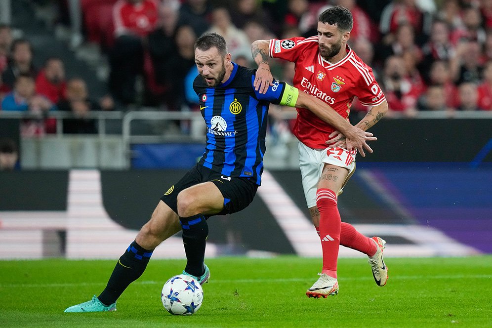 Hasil Benfica vs Inter Milan: Skor 3-3 Hasil Benfica vs Inter Milan: Skor 3-3