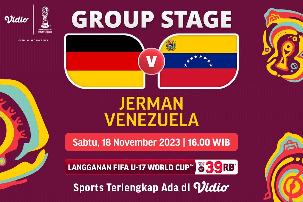 Link Live Streaming Piala Dunia U-17 Indonesia 2023: Jerman vs Venezuela di Vidio