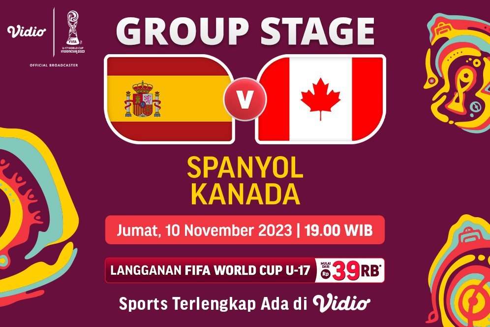 Link Siaran Langsung Piala Dunia U-17: Spanyol Vs Kanada di Vidio Hari Ini