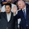 Duduk di Sebelah Erick Thohir, Presiden FIFA Gianni Infantino Nonton Langsung Laga Timnas Indonesia U-23 vs Guinea