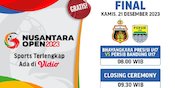 Link Siaran Langsung Nusantara Open 2023 Babak Final di Vidio, 21 Desember 2023 Link Siaran Langsung Nusantara Open 2023 Babak Final di Vidio, 21 Desember 2023